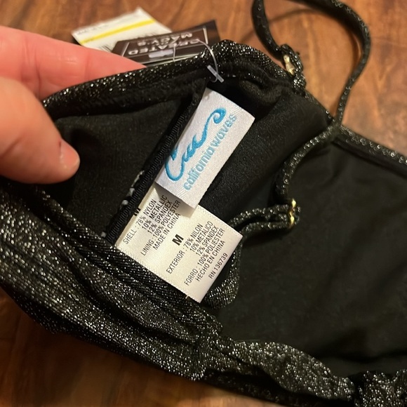 3/$30 NWT California Waves Bandeau top sparkle Medium - Picture 8 of 9